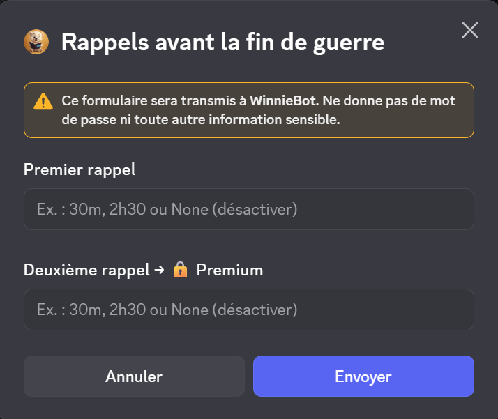 Configurer les rappels